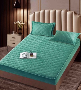 Husa tip topper din catifea 140x200cm + 2 fete de perna
