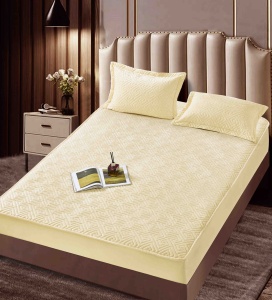 Husa tip topper din catifea 160x200cm + 2 fete de perna