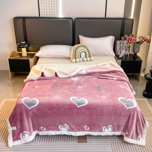 Patura cocolino cu imprimeu si blanita, 200x230cm