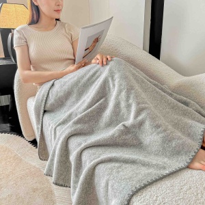 Pătură Multifuncțională cu Capse 100x140 cm, Pătură și Șal 2 în 1, Textură Cașmir Artificial - Img 2