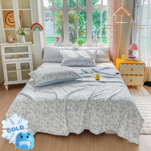 Pilotă de Vară Răcoroasă Premium cu Tehnologie Cooling Touch – 200x230 cm + 2 Fețe de Pernă 50x70 cm