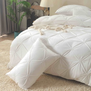 Set lenjerie de pat catifea deluxe, 4 piese, cu elastic - Img 4