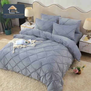 Set lenjerie de pat catifea deluxe, 4 piese, cu elastic