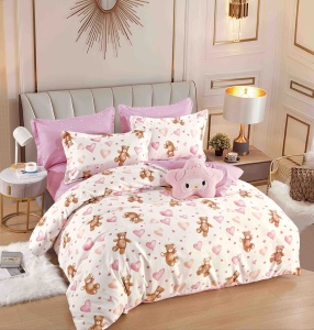 Set lenjerie de pat dublu, 6 piese