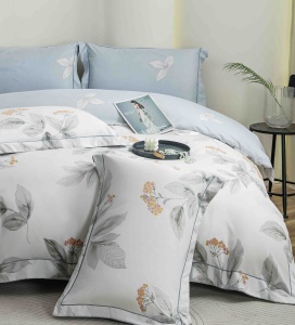 Set lenjerie de pat premium, în cutie cadou, 6 piese, cu elastic - Img 2
