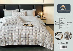 Set lenjerie de pat premium, în cutie cadou, 6 piese, cu elastic - Img 8