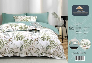 Set lenjerie de pat premium, în cutie cadou, 6 piese, cu elastic - Img 8