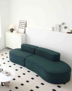 Canapea Premium Monarch HD Foam, 240 x 100 x 62 cm - Verde Smarald - Img 3