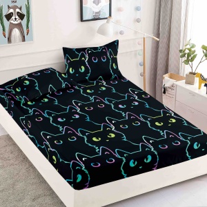 Husa de pat cu elastic 180x200cm + 2 fete de perna