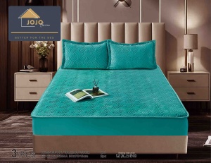 Husa tip topper din catifea 180x200cm + 2 fete de perna - Img 4