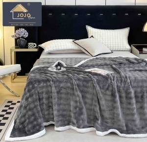 Patura cocolino cu bordura alba 200x230, textura soft