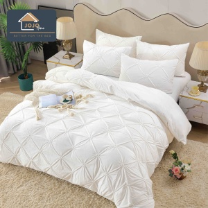 Set lenjerie de pat catifea deluxe, 4 piese, cu elastic