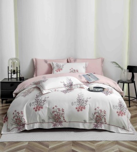 Set lenjerie de pat premium, în cutie cadou, 6 piese, cu elastic