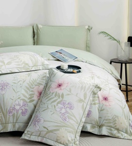 Set lenjerie de pat premium, în cutie cadou, 6 piese, cu elastic - Img 2