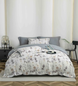 Set lenjerie de pat premium, în cutie cadou, 6 piese, cu elastic