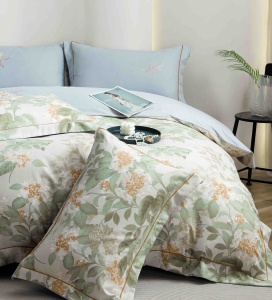 Set lenjerie de pat premium, în cutie cadou, 6 piese, cu elastic - Img 2