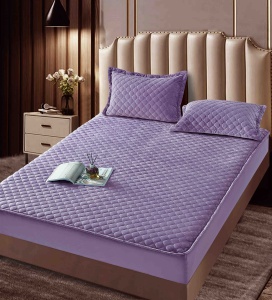 Husa tip topper din catifea 180x200cm + 2 fete de perna