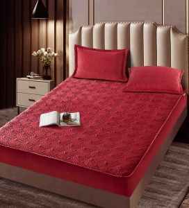 Husa tip topper din catifea 180x200cm + 2 fete de perna