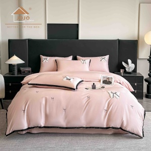 Lenjerii de pat bumbac 100% satin premium cu broderie deluxe, 4 piese - Img 3