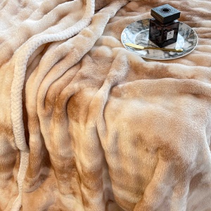 Patura cocolino cu bordura alba 200x230, textura soft - Img 3