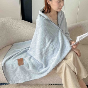 Pătură Multifuncțională cu Capse 100x140 cm, Pătură și Șal 2 în 1, Textură Cașmir Artificial