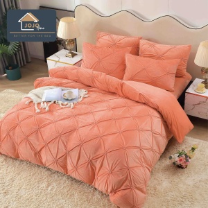 Set lenjerie de pat catifea deluxe, 4 piese, cu elastic