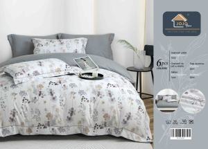 Set lenjerie de pat premium, în cutie cadou, 6 piese, cu elastic - Img 8