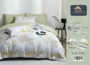 Set lenjerie de pat premium, în cutie cadou, 6 piese, cu elastic - Img 8