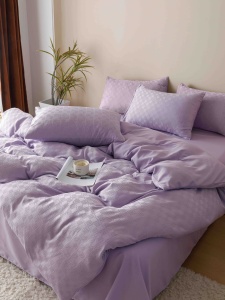 Set lenjerie pat dublu Jacquard, 6 piese - Img 3