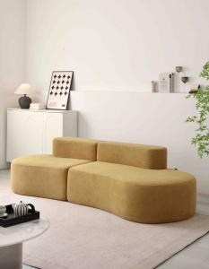 Canapea Premium Monarch HD Foam, 240 x 100 x 62 cm - Galben