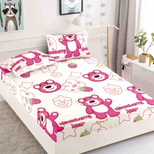 Husa de pat cu elastic 180x200cm + 2 fete de perna