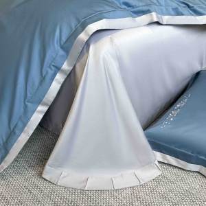 Lenjerii de pat bumbac 100% satin premium cu broderie deluxe, 4 piese - Img 5