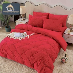 Set lenjerie de pat catifea deluxe, 4 piese, cu elastic