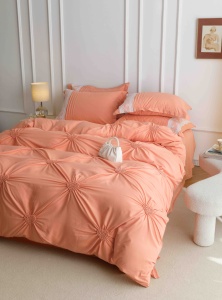 Set lenjerie de pat premium, cu inimioare brodate, 6 piese - Img 3