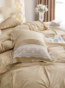 Set lenjerie de pat premium, cu inimioare brodate, 6 piese - Img 7