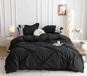 Set lenjerie de pat premium, cu inimioare brodate, 6 piese