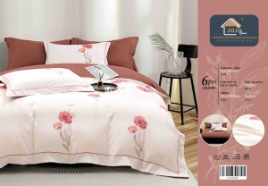 Set lenjerie de pat premium, în cutie cadou, 6 piese, cu elastic - Img 8