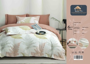 Set lenjerie de pat premium, în cutie cadou, 6 piese, cu elastic - Img 8