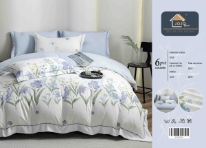 Set lenjerie de pat premium, în cutie cadou, 6 piese, cu elastic - Img 8