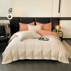 Set lenjerie de pat premium, în cutie cadou, 6 piese, cu elastic