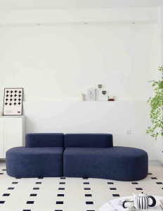 Canapea Premium Monarch HD Foam, 240 x 100 x 62 cm - Bleumarin