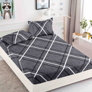 Husa de pat cu elastic 90x200cm + 2 fete de perna, pat single