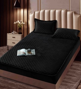 Husa tip topper din catifea 180x200cm + 2 fete de perna