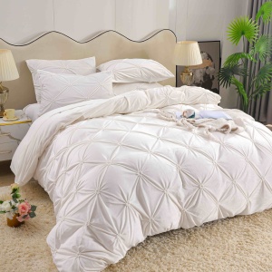 Set lenjerie de pat catifea deluxe, 4 piese, cu elastic - Img 2