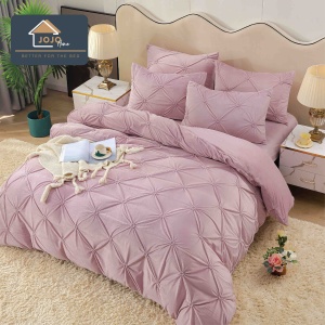 Set lenjerie de pat catifea deluxe, 4 piese, cu elastic