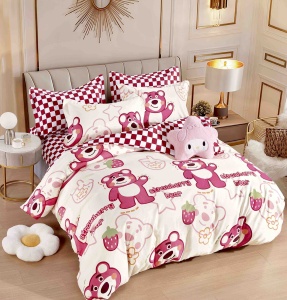 Set lenjerie de pat dublu, 6 piese