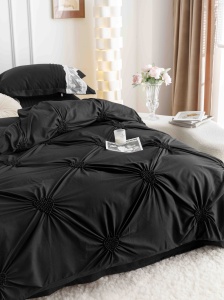 Set lenjerie de pat premium, cu inimioare brodate, 6 piese - Img 8