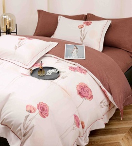 Set lenjerie de pat premium, în cutie cadou, 6 piese, cu elastic - Img 5