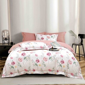 Set lenjerie de pat premium, în cutie cadou, 6 piese, cu elastic
