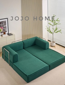 Canapea Modulară Velluto 4 în 1, 200 x 100 x 72 cm - Verde Smarald - Img 2